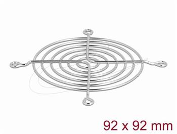 Delock Mřížka ventilátoru, 92 x 92 mm, stříbrná