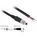 Delock Napájecí kabel DC 5,5 x 2,5 x 9,5 mm šroubovací s odhalenými konci drátů 95 cm