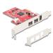 Delock PCI Express x1 Karta na 2 x externí FireWire B + 1 x externí FireWire A - Low Profile