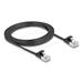 Delock Plochý patch kabel RJ45 zástrčka na zástrčku Cat.6A U/FTP 2 m, černý