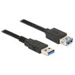 Delock Prodlužovací kabel USB 3.0 Typ-A samec > USB 3.0 Typ-A samice 1,5 m černý
