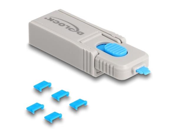 Delock Sada blokovacích portů Micro USB na zásuvkové porty Micro USB; 5 ks + nástroj na zamykání