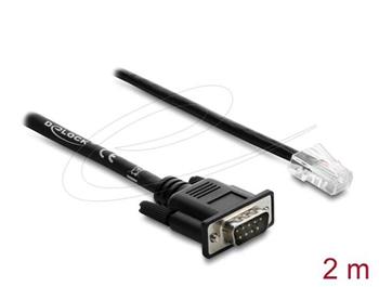 Delock Sériový adaptérový kabel RS-232/422/485 ze zástrčky Sub-D 9 na zástrčku RJ45, 2 m