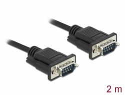 Delock Sériový kabel rozhraní RS-232 Sub-D9, ze zástrčkového na zástrčkový, délky 2 m