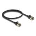 Delock Síťový kabel RJ45 Cat.8.1, F/FTP Slim Pro, 0,5 m, černý
