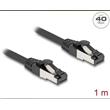 Delock Síťový kabel RJ45 Cat.8.1 S/FTP, délky 1 m, černá