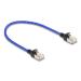 Delock Síťový kabel RJ45 s opleteným pláštěm, Cat. 6A, U/FTP Slim, 0,3 m, modrý