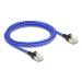 Delock Síťový kabel RJ45 s opleteným pláštěm, Cat. 6A, U/FTP Slim, 2 m, modrý