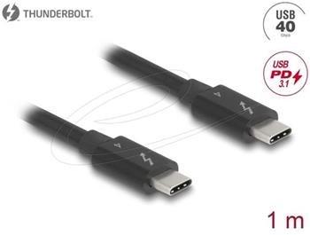 Delock Thunderbolt™ 4 kabel 40 Gbps PD 3.1 240 W 1 m černá