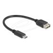 Delock USB 2.0 kabel USB Type-C samec na EASY USB Type-A samice 0,2 m, černý