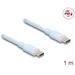 Delock USB 2.0 kabel USB Type-C™ samec na samec PD 3.0 60 W 1 m modrý Silikon