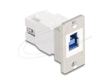 Delock USB 5 Gbps Typ-B samice na USB Typ-A samice, kónický, pro montáž do panelu