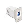 Delock USB 5 Gbps Typ-B samice na USB Typ-A samice, kónický, pro montáž do panelu