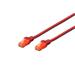 Digitus CAT 6 U-UTP patch cable, Cu, LSZH AWG 26/7, length 10 m, color red