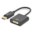 Digitus DisplayPort adapter cable, DP - DVI (24+5) M/F, 0.15m,w/interlock, DP 1.2 compatible, CE, bl