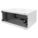 DIGITUS DN-38010 Nástěnná skříň 4U, SOHO, nemontovaná 241x540x400 mm, celoskleněné přední dveře, šedá (RAL 7035)