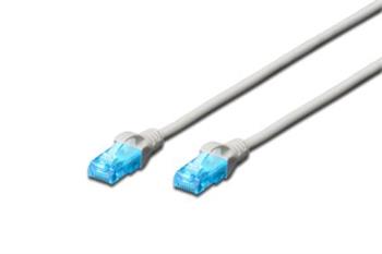 Digitus Ecoline Patch Cable, UTP, CAT 5e, AWG 26/7, šedý 0,5m, 1ks