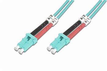 DIGITUS Fiber Optic Patch Cord, LC to LC, Multimode, OM3, 50/125 µ, Duplex Length 3m