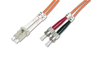 Digitus Fiber Optic Patch Cord, LC to ST Multimode, OM2, 50/125 µ, Duplex Length 7m