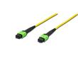 Digitus Fiber Optic Patchcord, MPO to MPO, Female OS2, Singlemode 09/125 µ, 3m, Method A Jacket: yellow, Housing: green
