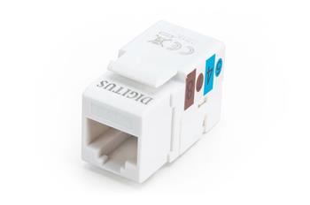 DIGITUS Keystone Jack CAT 5e, nestíněný RJ45 na LSA, barva bílá