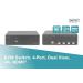 DIGITUS KVM switch, 4 porty, duální displej, 4K, HDMI®