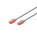 Digitus Patch Cable, CAT 6 UTP, AWG 26, měď, šedý 1m