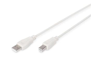 Digitus Připojovací kabel USB 2.0, typ A - B M / M, 5,0 m, šedy