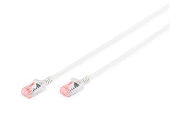 Digitus Tenký propojovací kabel U-FTP CAT 6 U-FTP, Cu, LSZH AWG 28/7, délka 0,5 m, barva šedá
