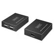 DIGITUS USB 2.0 CAT extender, 4 porty USB-A, 150m