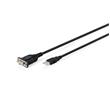 DIGITUS USB 2.0 na RS232 adaptér, 1,8m, černý