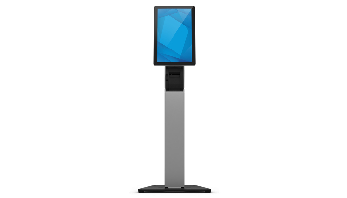 Elo Wallaby self-service floor stand top, compatible with 15-inch or 22-inch Android I-Series 4 and Epso