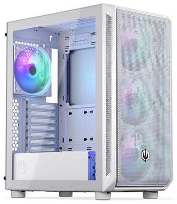 Endorfy Arx 500 White ARGB Skříň,Mid. tower,bez zdr.,ATX,2× USB, 1× USB-C, 4× 14
