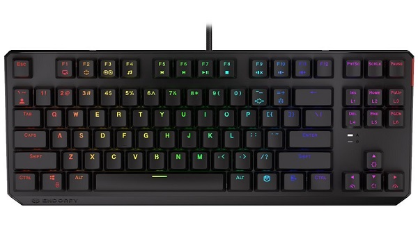 Endorfy herní klávesnice Thock TKL Brown/USB/Kailh Brown/drátová/mechanická/CZ/SK layout/černá/RGB