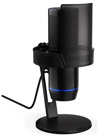 Endorfy Solum 2,Mikrofon, kondenzátorový, kardioidní, pop-up filtr, dotykové ztlumení, LED signalizace, USB-C, redukce n