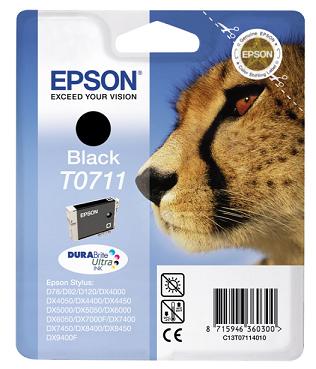 EPSON cartridge T0711 black (gepard) - poškozený obal