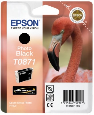 EPSON cartridge T0871 black (plameňák)