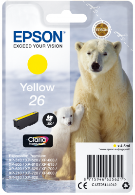 EPSON cartridge T2614 yellow (lední medvěd)