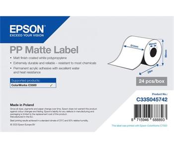 EPSON PP Matte Label - Continuous Roll: 51mm x 29m
