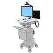 ERGOTRON StyleView® Telemedicine Cart, Back-to-Back Monitor, Powered, pojízdný stojan, NTB/LCD, Klávesnice, myš, s napájením