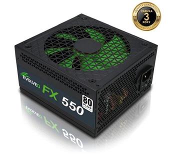 EVOLVEO FX 550 , zdroj 550W ATX, 14cm, tichý, 80+,