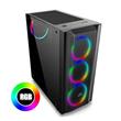 EVOLVEO Ptero Q1, skříň ATX, 4x ARGB ventilátor, černá