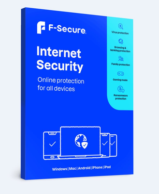 F-Secure INTERNET SECURITY pro 3 zařízení na 2 roky - CZ elektronicky