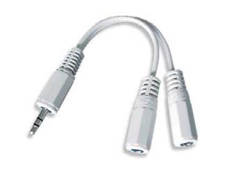 GEMBIRD Kabel rozdvojka jack 3,5mm na 2x3,5mm M/F, 10cm, audio