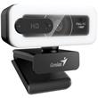 Genius FaceCam Light Webkamera, Full HD 1080p, LED osvětlení, vestavěný mikrofon, krytka soukromí, USB/C, černá