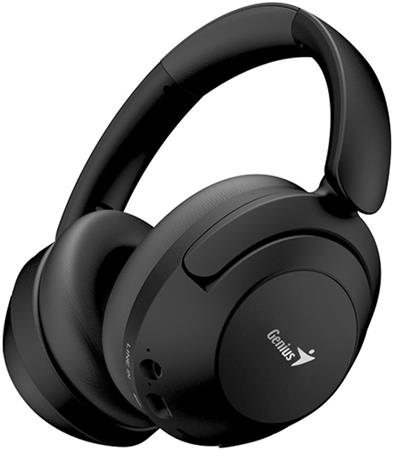 Genius HS-810BT Headset, bezdrátový, náhlavní, mikrofon, Bluetooth 5.3, ovládání hlasitosti, 3,5mm jack, USB-C nabíjení,černý