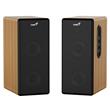 Genius SP-HF1220BT Reproduktory, 2.0, 45W, 3,5mm jack, Bluetooth, dřevěné, regulace basů a výšek,sluchátkový výst.,hnědo-černé