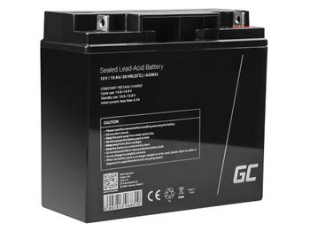 Green Cell AGM VRLA 12V 15Ah maintenance-free battery for the alarm system, cash register, toys