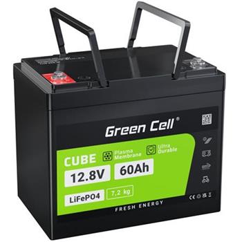 Green Cell® Baterie LiFePO4 12,8V 60Ah 768Wh LFP lithiová baterie 12V s BMS pro fotovoltaiku karavan