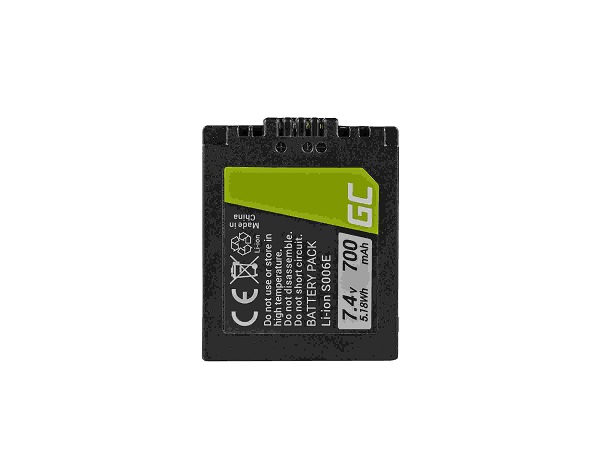 Green Cell Camera Battery CGR-S006E for Panasonic Lumix DMC FZ7 FZ8 FZ8S FZ8K FZ18 FZ28 FZ7K FZ30 FZ38 FZ50 7.4V 700mAh